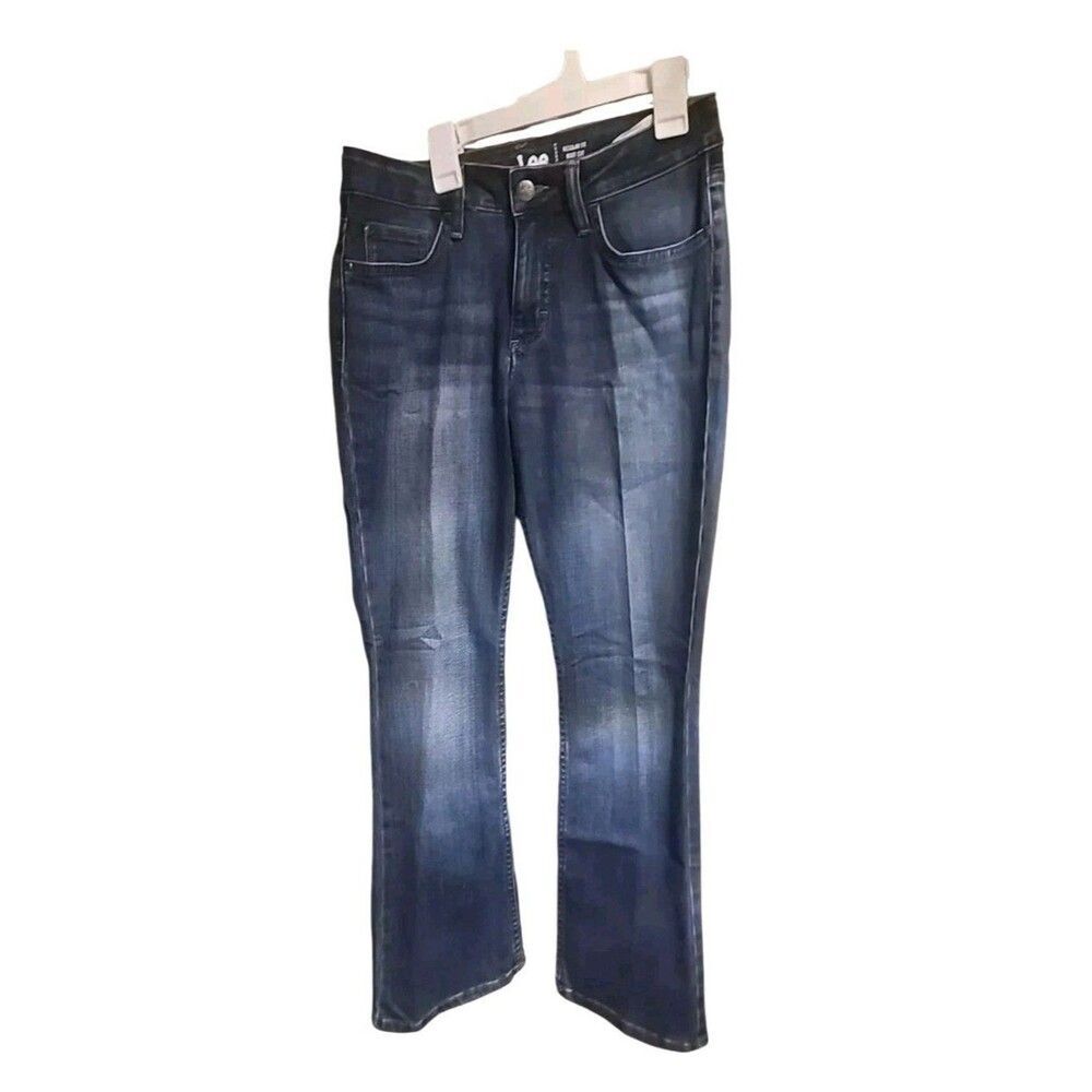 Lee Riders Women’s Size 6P Jeans Regular Fit Mid Rise Boot Cut Blue Denim
